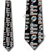 Miami Dolphins Ties Mens Neckties