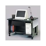 Matrixx Mobile Workstation, View Down Design for 21 Monitor, Cherry/Black (VRT50532)