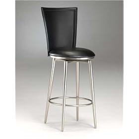 Hillsdale Furniture 4373-832 Bristol 29 Black Vinyl Swivel Bar Stool by Hillsdale Furniture