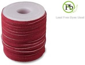 Genuine Suede Leather Lace Red 3x1.7mm 5 Meters (Spool is not included)