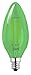 Luxrite LR21262 (6-Pack) Green LED Filament Candelabra Light Bulb, 4-Watt Equivalent to 40w Incandescent, Bright Green Color, 350 Lumens, 15,000 Hr Life, E12 Candelabra Base