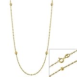 14k Gold Filled Italian Twisted Serpentine Beaded Chain Necklace 16 18 20 24