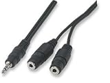 6-in Stereo 3.5mm (1/8") Y-Splitter, 1 Male to 2 Female