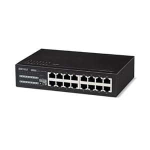 【クリックで詳細表示】BUFFALO 10/100M ノンインテリジェンススイッチHUB 16ポート BS-2116U