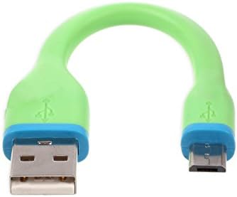 [For Android] Esorun Micro USB Charging Cable- 4.9 Inch - Short Bendy &amp; Durable Perfect for Android Phones, External Battery Chargers, Power Banks &amp; Portable Power Packs (Green)
