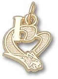 Charlotte Bobcats I Heart Logo 1/2 Charm/Pendant