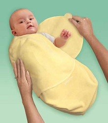 Kiddopotamus SwaddleMe 100% Cotton Knit, Small, Yellow