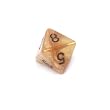 Chessex Leaf 16mm Fool's Gold and black d8
