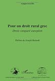 Pour un droit rural grec : Droit comparé européen