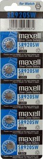 Maxell Watch Battery Button Cell SR920SW 371 Pack of 5 Batteries