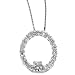14K White Gold Diamond Circle Pendant - 1.00 Ct.