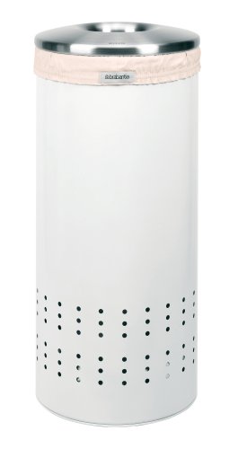 Brabantia 30 Litre Laundry Bin White/ Matt Steel