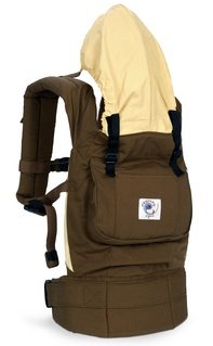 ERGO Baby Organic Carrier Chocolate With Solid Carmel Lining