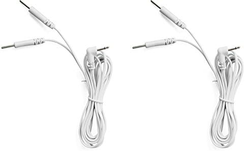 TENS EMS Machine 2 PACK of 58" Premium Electrode Replacement Lead Wires 2.5 mm Mini-Plug to 2 mm Pin