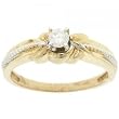 Solid Two Tone Gold Engagement Wedding Ring Diamond