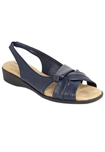 Comfortview Women's Wide Pearl Sling Sandal