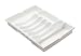 Sterilite Expandable Cutlery Tray White, 4-Pack