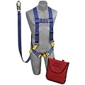 Protecta AB17533 Full Body Fall Protection Harness and 6ft Shock Absorbing Lanyard Combo with Carrying/Storage Bag