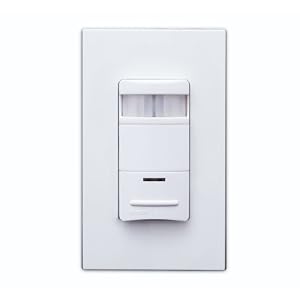 Leviton OSS10-IDW Decora Passive Infrared Wall Switch Occupancy Sensor, 180 Degree, 2100... by Leviton