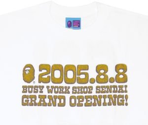 Size【L】A BATHING APE(エイプ) BWS仙台限定 仙台リニューアル記念T【白金】【新品】