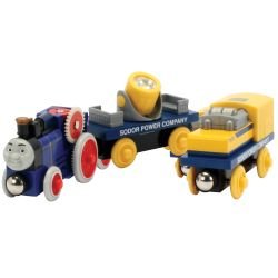 Thomas the Tank Train Wooden Railway Fergus and the Power Cars