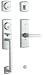 Tools & Hardware : Baldwin 85385.264.2DCL Soho Two Point Lock Left Hand Handleset with Soho Lever, Satin Chrome