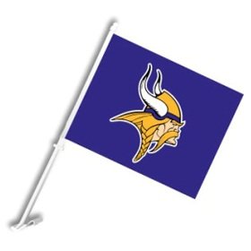 Minnesota Vikings Car Flag Vibrant Colors & Features the Team Logo Made with Sturdy Nylon