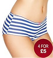 Cotton Rich Tapestry Striped Shorts