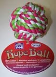 Vo-Toys Cotton Rope Chew Ball 4.5in Dog Toy Assorted Colors