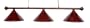 55" Metal Burgandy - Brass Pool Table Light Billiard Lamp