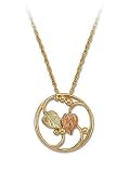Landstroms Black Hills Gold Circular Pendant with Leaves - PE1007 Landstroms Black Hills Gold Circular Pendant with Leaves - PE1007