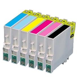 T0487 - 6x Compatible Printer Ink Cartridges - Cyan / Light Cyan / Yellow / Magenta / Light Magenta / Black