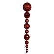 44" Red 3-Finish Commercial Size Shatterproof Christmas Ball Finial Ornament