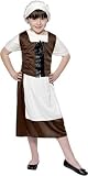 tudor girl childrens fancy dress costume size med age 6-8 130cm
