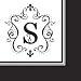 Monogram Black & White Cocktail Napkins - S