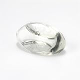 Translucent Precision 3 sided dice, Diamond (Clear) with numbers, no ink