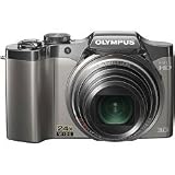 Olympus SZ30 16 MP Digital Camera, Wide-Angle 24x Optical Zoom with Multi-Recording Capability and 3 LCD (Silver)