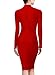 Miusol Women's Sexy High Collar Long Sleeve Fitted Casual Bodycon Dress