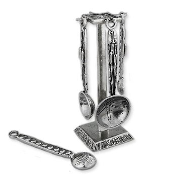 Pewter Measuring Spoons & Display Post Gift Set - Dragonfly by Tin Woodsman Pewter