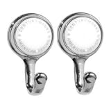 Interdesign Chrome Kitchen Refridgerator Magnet Hook, Set of 2 Magentic Hooks