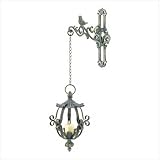 Hanging Cast Iron Wall Cottage Garden Candle Lamp Holder