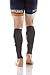 Compression Calf Sleeve, Pair of 2 Sleeves for Calf Strains, Running, Shin Splints, Varicose Veins, Injury Recovery & Prevention, 20-30mmHG, Mojo Compression (Black/Large)