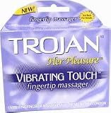 Trojan Her Pleasure Vibrating Touch Fingertip Massager and Condom
