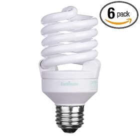 Earthmate EP2352AK 23-Watt Super Mini-Spiral CFL 2700K Bulb, 6 Pack by Earthmate