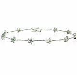 Sterling Silver Genuine Diamond Accent Star Tennis Bracelet