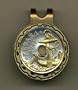 Spanish 50 centimes "Anchor and Ship's Wheel" Two Tone Coin Golf Ball Marker
