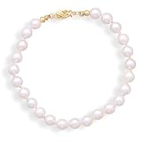 7 Inch 14k Yellow Gold 5.5-6mm (AAA) Akoya Pearl Bracelet