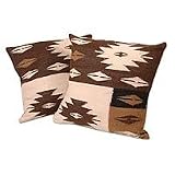 Alpaca wool cushion covers, 'Starlight on Earth' (pair)