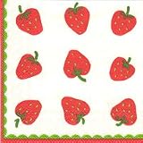 Strawberries Beverage Napkins