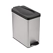 Simplehuman Profile Brushed Stainless Steel Step Trash Can - 10L
